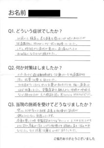 尿もれ患者の声